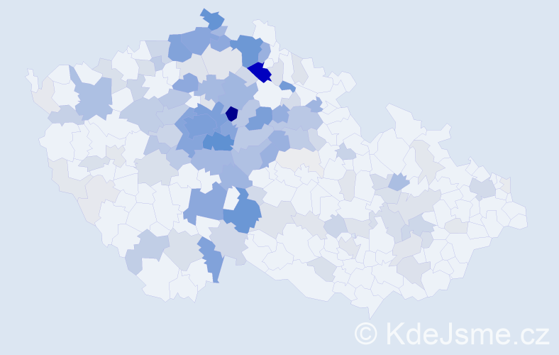 Příjmení: 'Roubíčková', počet výskytů 665 v celé ČR