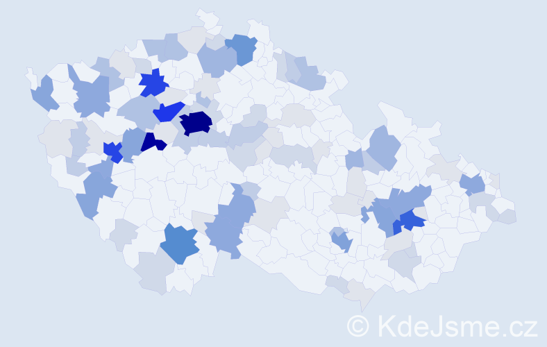Příjmení: 'Mračková', počet výskytů 353 v celé ČR