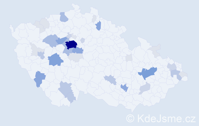 Příjmení: 'Todorov', počet výskytů 115 v celé ČR