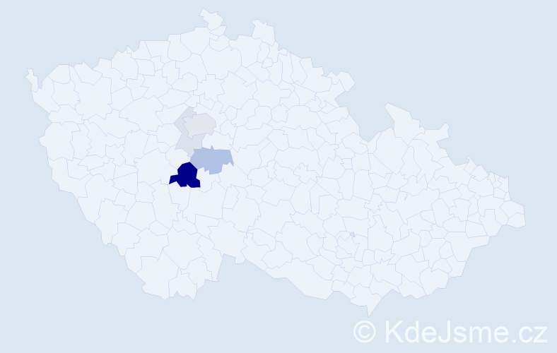 Příjmení: 'Chyle', počet výskytů 14 v celé ČR