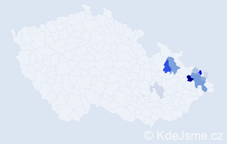Příjmení: 'Ptašková', počet výskytů 37 v celé ČR