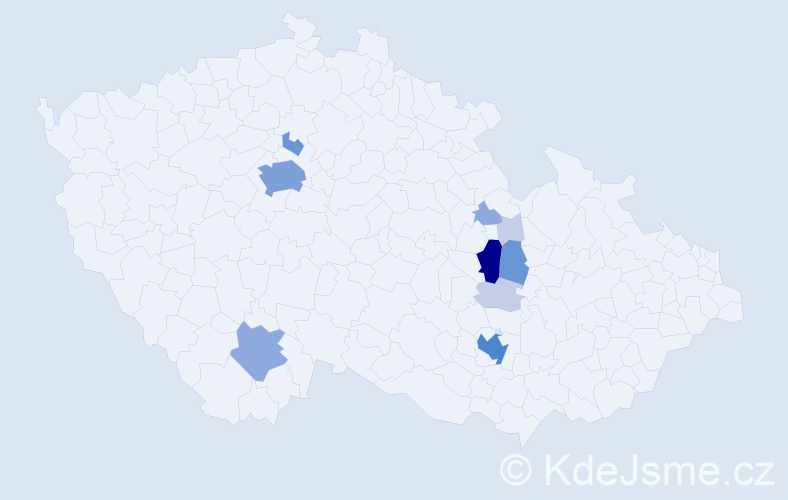 Příjmení: 'Pandula', počet výskytů 33 v celé ČR