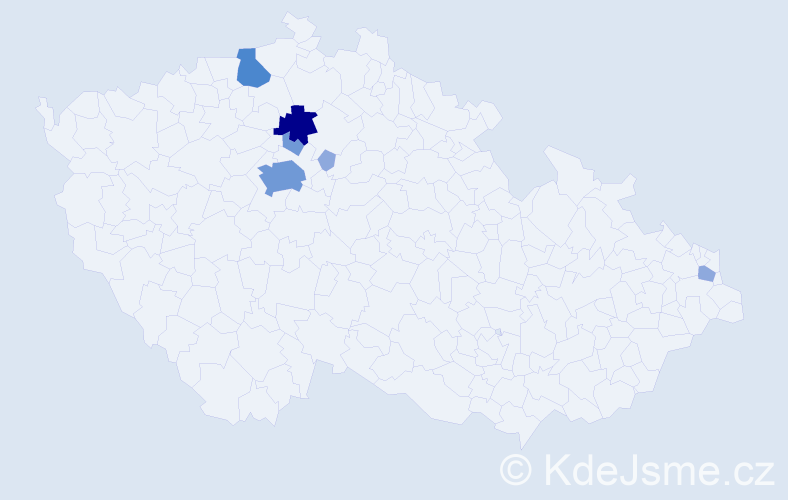 Příjmení: 'Darášová', počet výskytů 15 v celé ČR