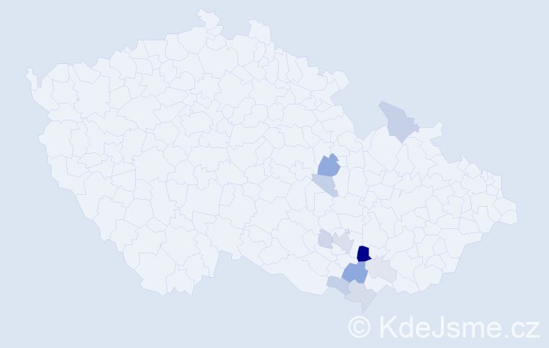 Příjmení: 'Kordiovská', počet výskytů 33 v celé ČR