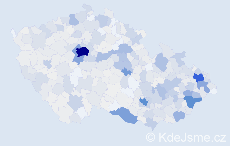 Příjmení: 'Adámek', počet výskytů 3518 v celé ČR