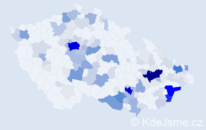 Příjmení: 'Psota', počet výskytů 475 v celé ČR