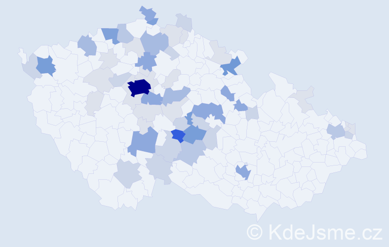 Příjmení: 'Michalíčková', počet výskytů 184 v celé ČR