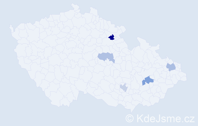 Příjmení: 'Halická', počet výskytů 10 v celé ČR