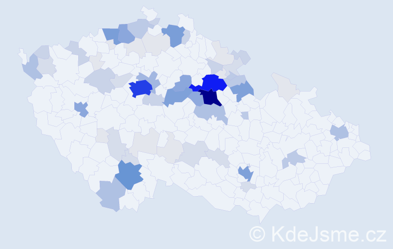Příjmení: 'Dašek', počet výskytů 284 v celé ČR