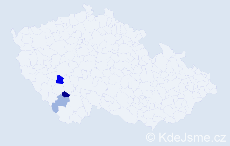 Příjmení: 'Drevják', počet výskytů 5 v celé ČR