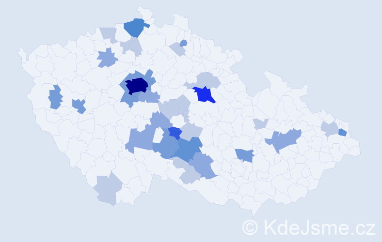 Příjmení: 'Ságl', počet výskytů 81 v celé ČR