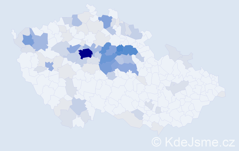 Příjmení: 'Drahokoupil', počet výskytů 335 v celé ČR