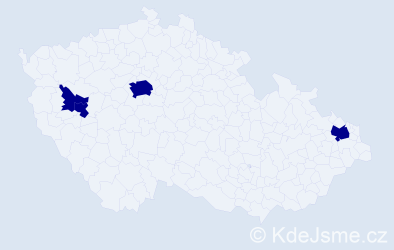 Příjmení: 'Alexovská', počet výskytů 4 v celé ČR