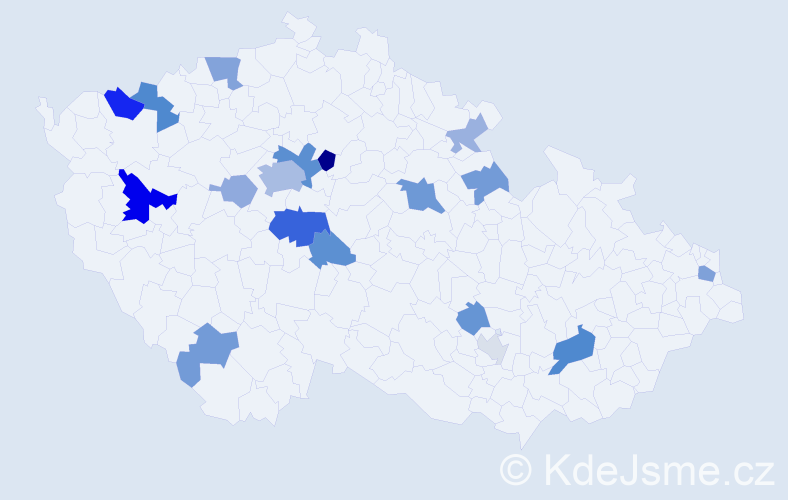 Příjmení: 'Garay', počet výskytů 42 v celé ČR