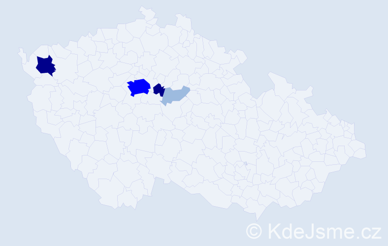 Příjmení: 'Pazdercová', počet výskytů 12 v celé ČR