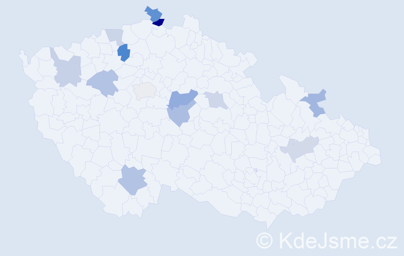 Příjmení: 'Sajfert', počet výskytů 19 v celé ČR