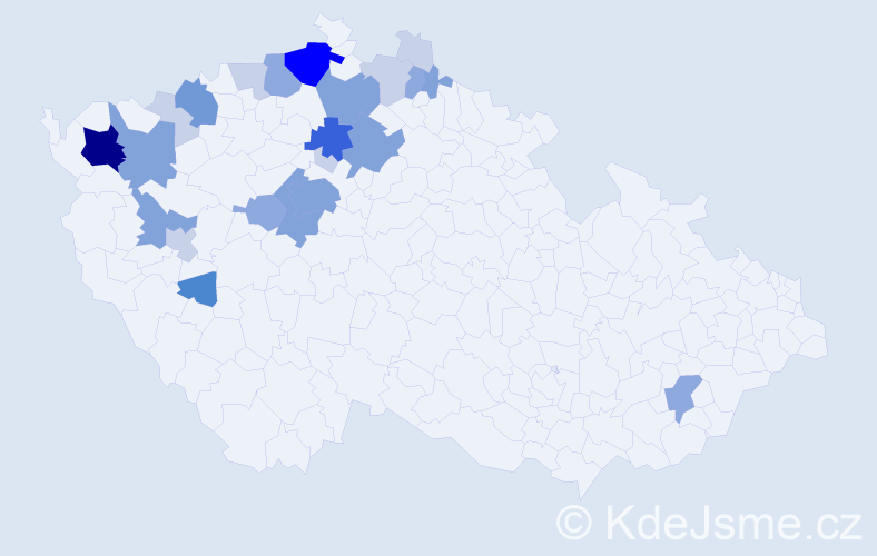 Příjmení: 'Rota', počet výskytů 73 v celé ČR