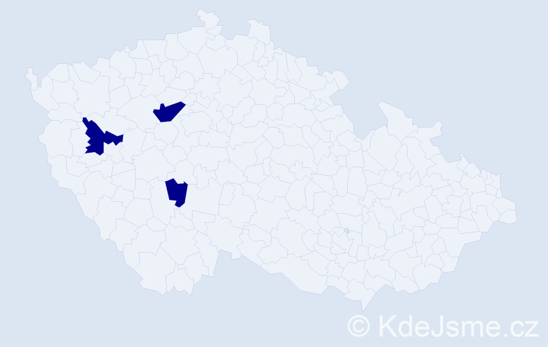 Příjmení: 'Pončák', počet výskytů 3 v celé ČR