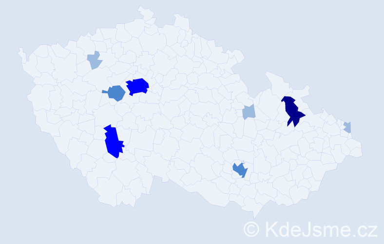 Příjmení: 'Drab', počet výskytů 17 v celé ČR