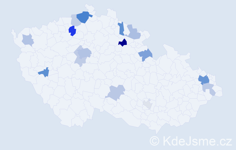 Příjmení: 'Baudiš', počet výskytů 35 v celé ČR