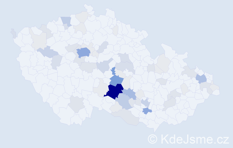 Příjmení: 'Mutl', počet výskytů 207 v celé ČR