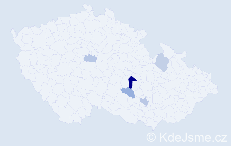 Příjmení: 'Stoudková', počet výskytů 10 v celé ČR