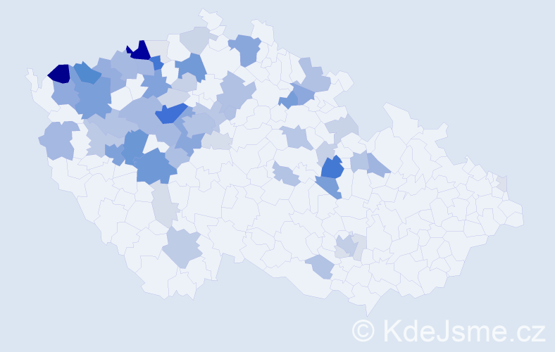 Příjmení: 'Vimrová', počet výskytů 218 v celé ČR