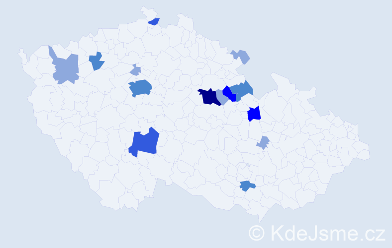 Příjmení: 'Weinhauer', počet výskytů 32 v celé ČR