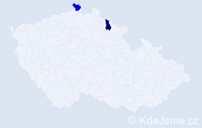 Příjmení: 'Tesljuk', počet výskytů 3 v celé ČR