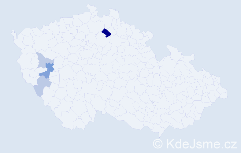 Příjmení: 'Bártička', počet výskytů 13 v celé ČR