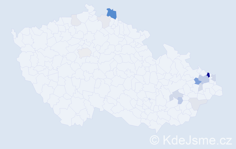 Příjmení: 'Plutová', počet výskytů 42 v celé ČR