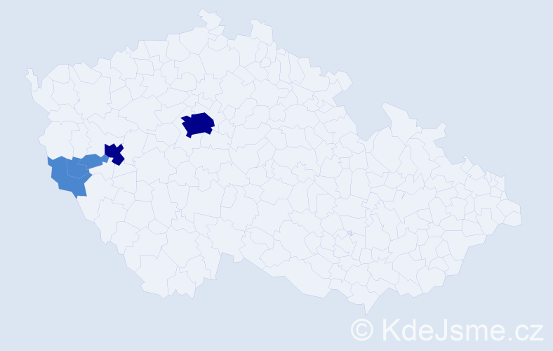 Příjmení: 'Fayová', počet výskytů 9 v celé ČR