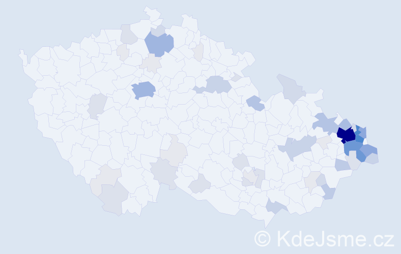Příjmení: 'Olšar', počet výskytů 233 v celé ČR