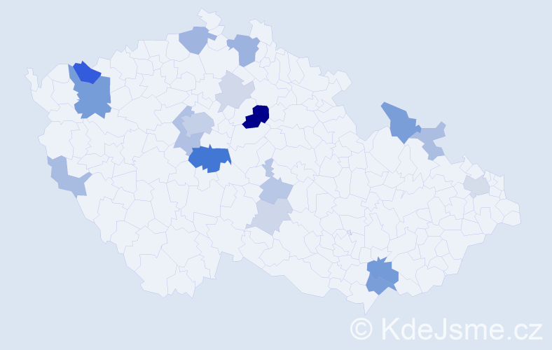 Příjmení: 'Vlčko', počet výskytů 49 v celé ČR