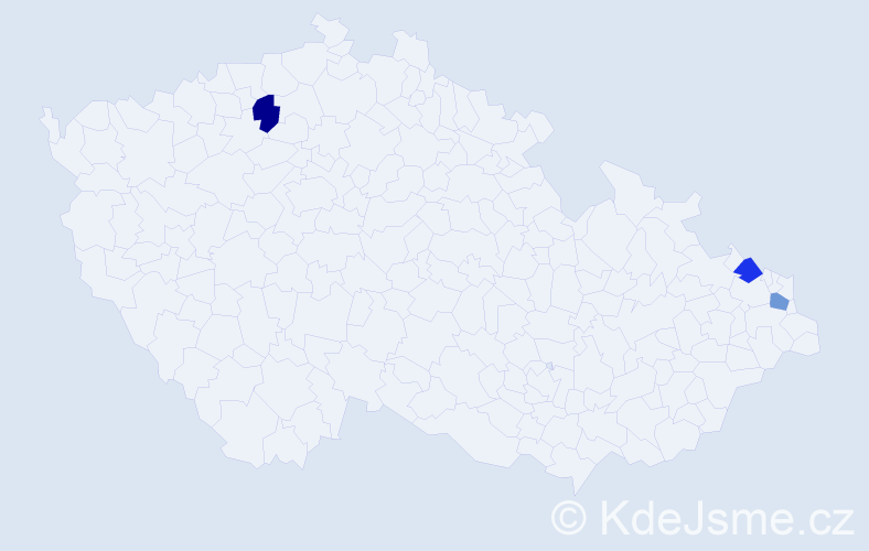 Příjmení: 'Rybjanská', počet výskytů 3 v celé ČR