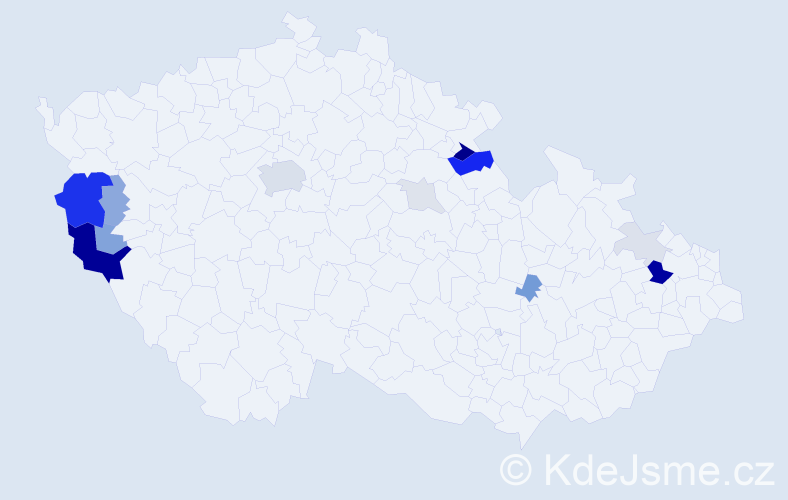 Příjmení: 'Timura', počet výskytů 47 v celé ČR