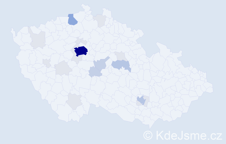Příjmení: 'Dochynets', počet výskytů 65 v celé ČR