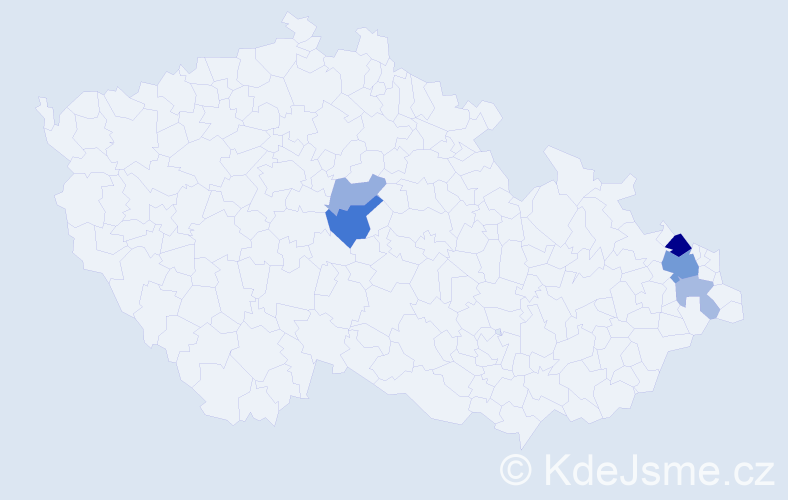 Příjmení: 'Holonová', počet výskytů 12 v celé ČR