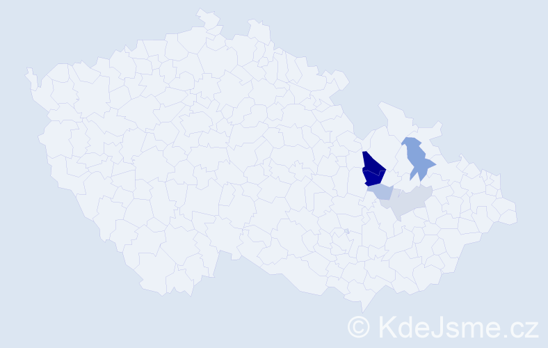 Příjmení: 'Rifflerová', počet výskytů 23 v celé ČR