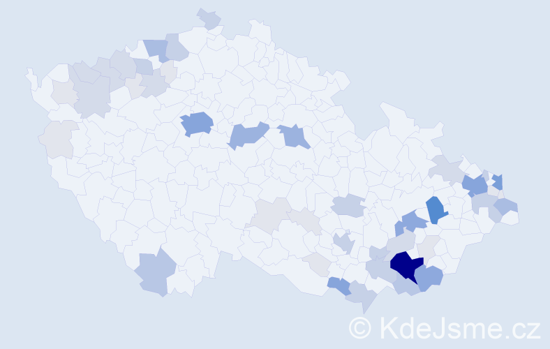 Příjmení: 'Červenáková', počet výskytů 183 v celé ČR