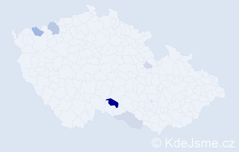 Příjmení: 'Tripal', počet výskytů 20 v celé ČR