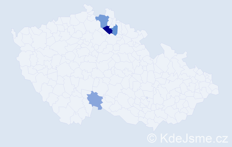 Příjmení: 'Iker', počet výskytů 8 v celé ČR