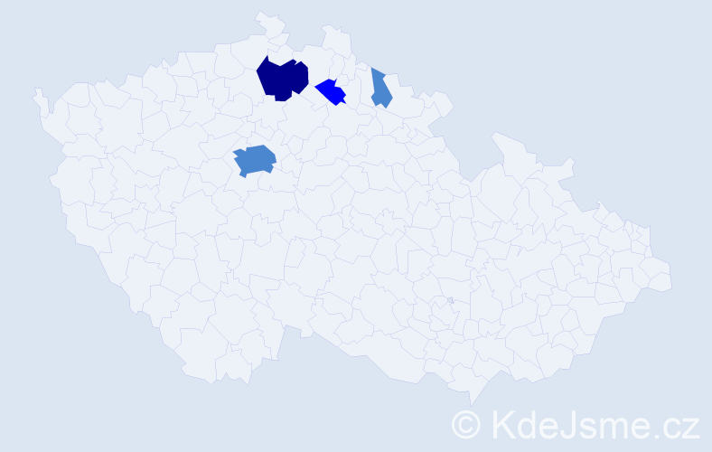 Příjmení: 'Hapiák', počet výskytů 7 v celé ČR