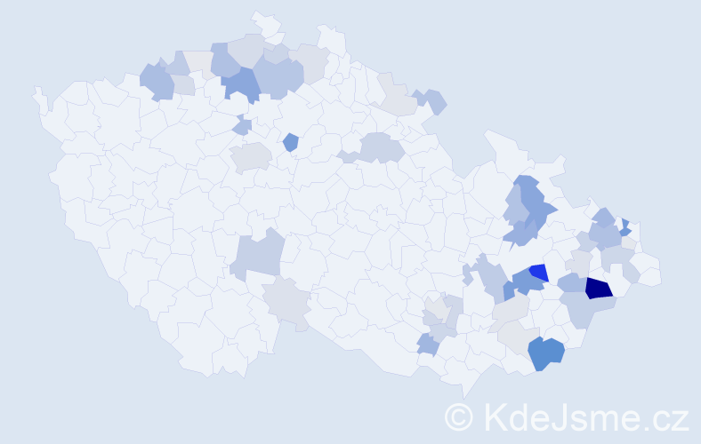 Příjmení: 'Matušík', počet výskytů 156 v celé ČR