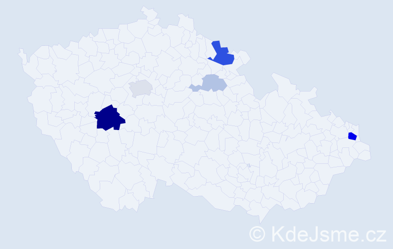 Příjmení: 'Čípelová', počet výskytů 16 v celé ČR