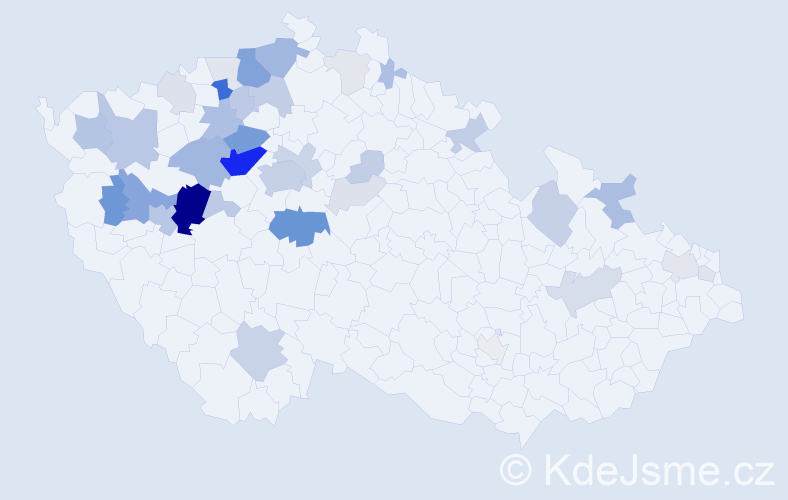Příjmení: 'Poch', počet výskytů 134 v celé ČR