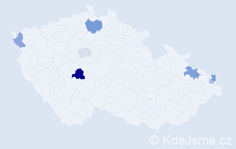 Příjmení: 'Krebes', počet výskytů 13 v celé ČR