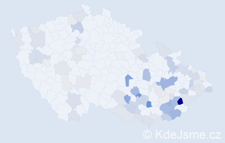 Příjmení: 'Halová', počet výskytů 274 v celé ČR