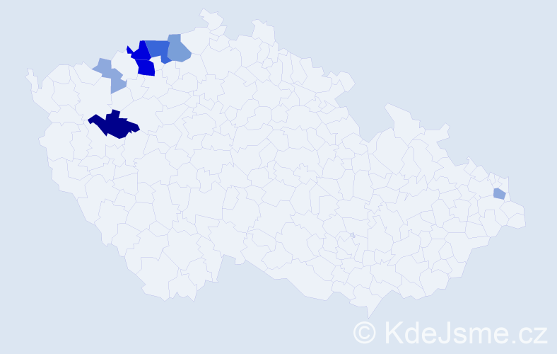 Příjmení: 'Mahnert', počet výskytů 27 v celé ČR