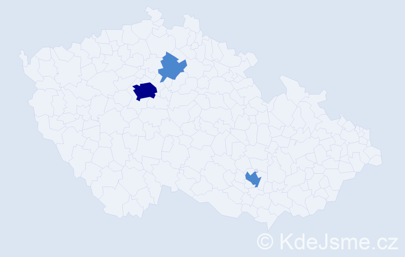 Příjmení: 'Arthur', počet výskytů 5 v celé ČR